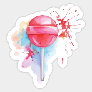 Watercolor Lollipop Sucker Sticker